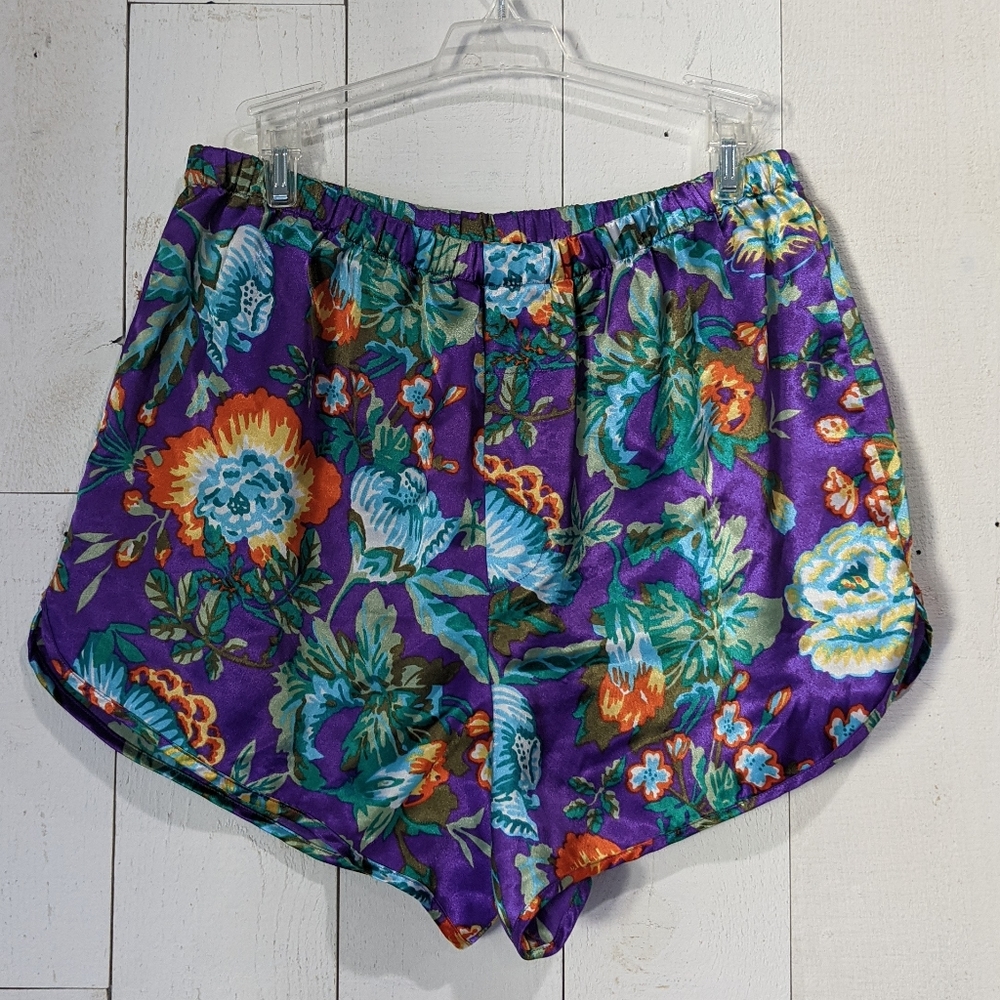 Victoria’s Secret Silky Purple Floral Sleep/Lounge Shorts
